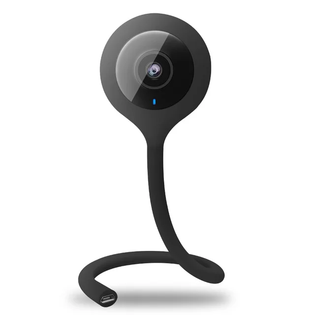Digoo 2,1 мм DG-QB0 720P беспроводная wifi умная домашняя ip-камера монитор для малышей уход за детьми удобный Три цвета Мини Гибкий - Цвет: Черный