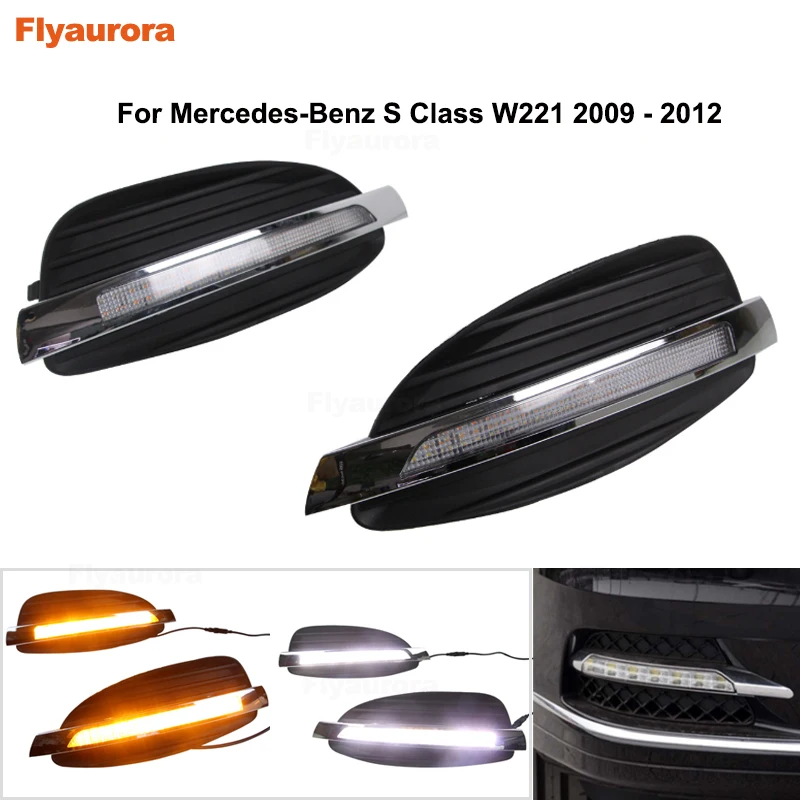 1 пара Автомобильный светодиодный Габаритные огни DRL Противотуманные фары