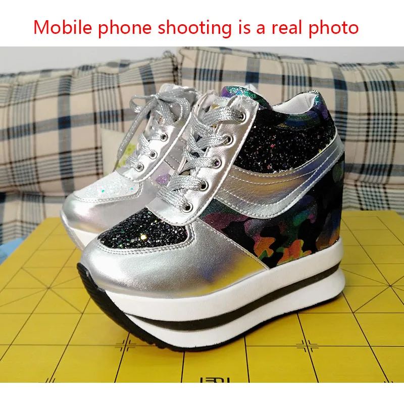 Кроссовки женская обувь модная повседневная коллекция 2019 года на платформе