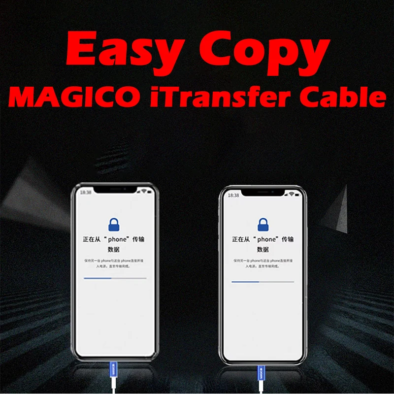 

Easy Copy MAGICO iTransfer Cable Lightning To Lightning OTG Cable Data Picture File Transfer Line For iPhone 8-12 Pro Max ipad