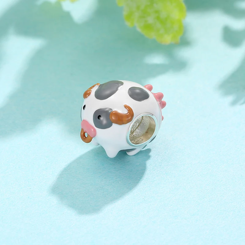 

New 925 Sterling Silver Cute Animal Series Sheep Cows Charms Beads Jewelry Making Fit Original Charms DIY Bracelets