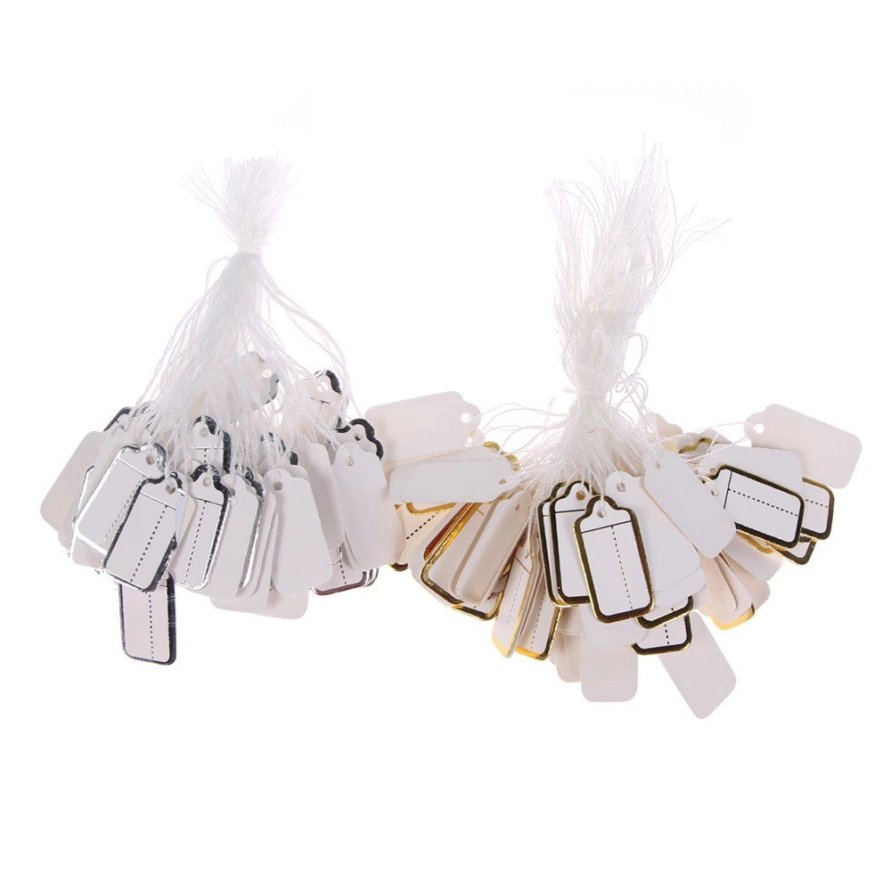 100/200 шт. ценники ярлыки веревки галстуки часы ювелирные изделия цена товара