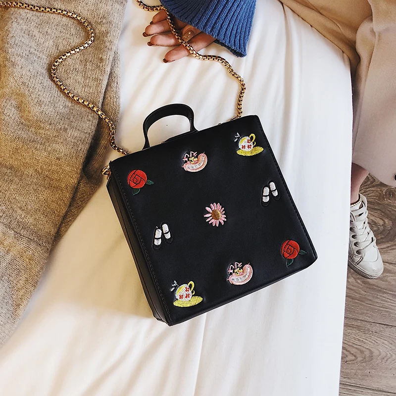 Женские кошельки и сумочки из искусственной кожи с вышитым рисунком мультфильма