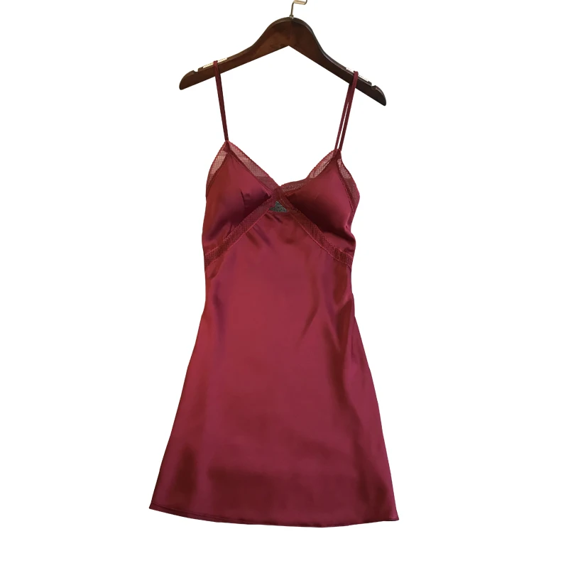 

2019 Summer Satin Nightsuits Women Nightwear Nightdress Sexy Lingerie Silk Ladies Nightgowns Pijamas Nightdress Sleepshirts