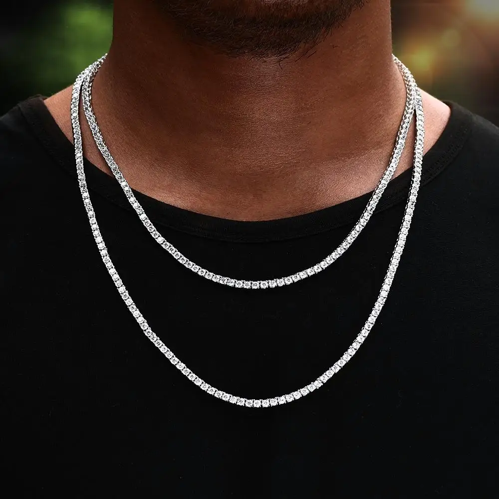 

3MM White Gold Plated Tennis Chain