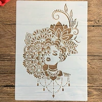 a3 42 29 cm beauty girl diy stencils wall painting scrapbook coloring embossing album decorative paper card templatewall