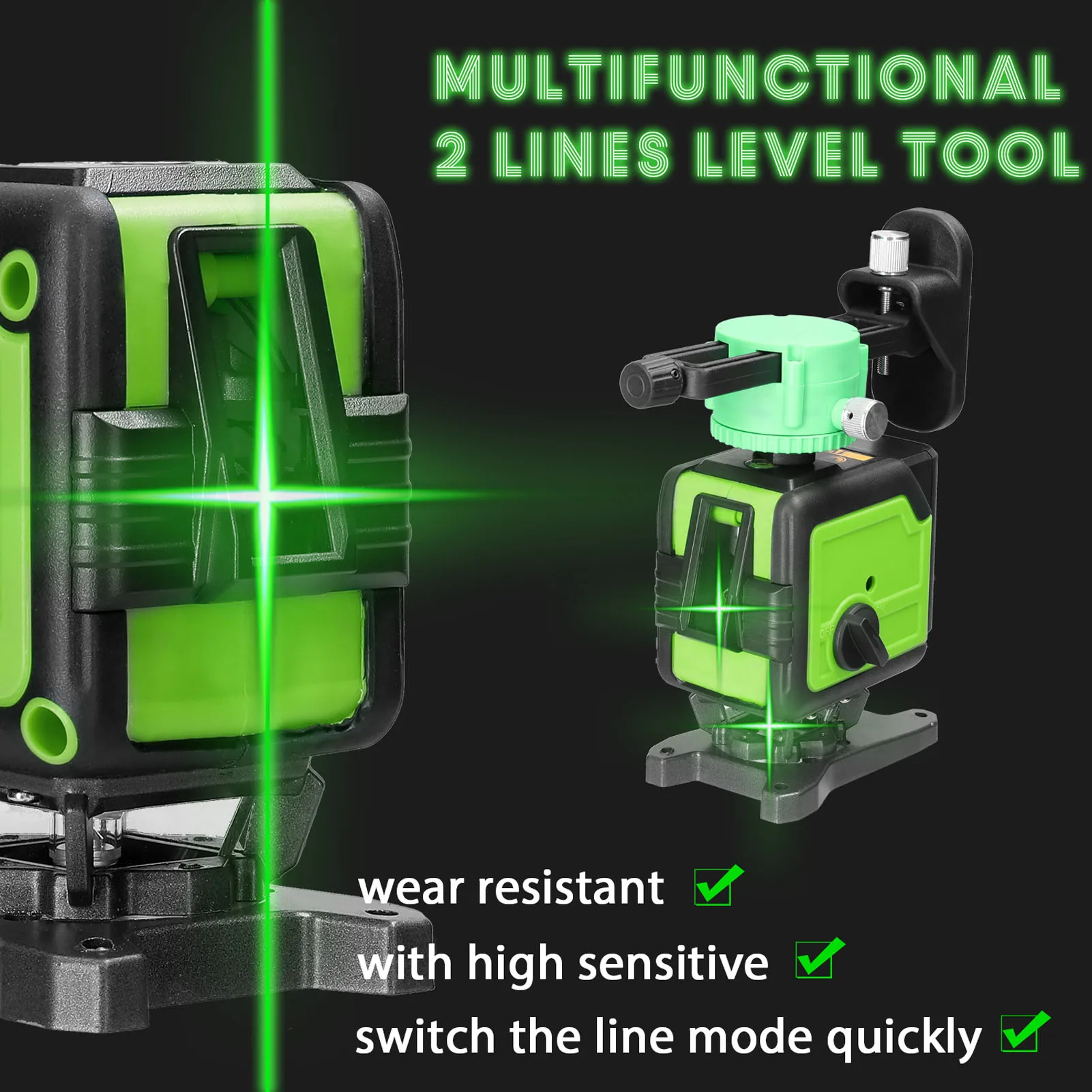 

Портативный лазерный уровень высокой яркости с 2 линиями, 3 °, самовыравнивающийся Нивелир, вертикальные и горизонтальные линии, отдельно уп...