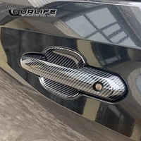 carbon fiber chrome door handle cover door bowl car accessories stickers trim set for toyota highlander xu70 2020 2021 2022