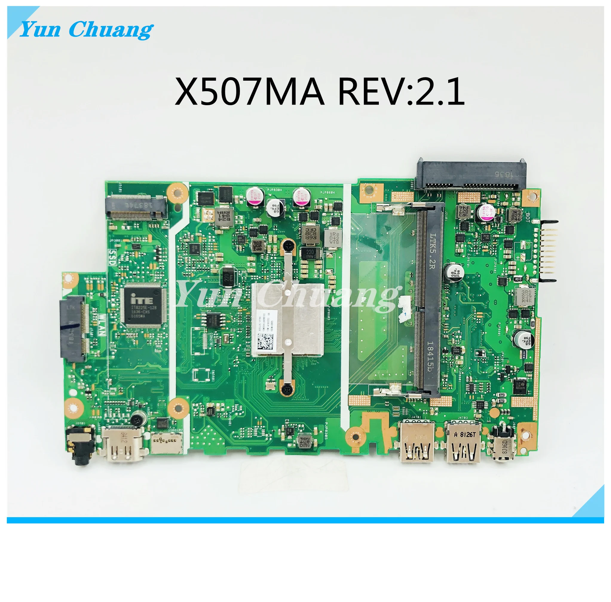 Материнская плата 60NB0HL0-MB1130 X507MA REV: 2 1 ASUS F507 X507 для ноутбука с процессором Pentium