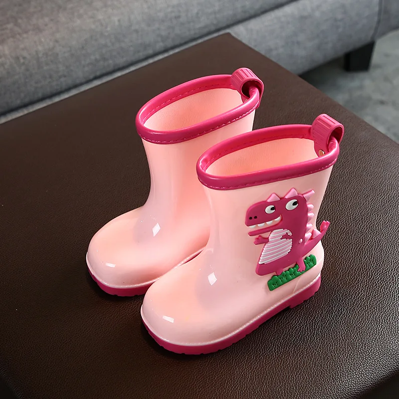 Непромокаемые сапоги для детей Зимние милые детские ботинки мальчиков с