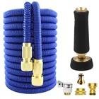 Раскладной садовый шланг, регулируемое сопло, гибкая труба, разбрызгиватель высокого давления для автомойки, 2021
