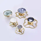 Латунные ручки для мебели, базовая пластина, элегантные дверные ручки и ручки для шкафа, кухонного шкафа, ящика, ручки