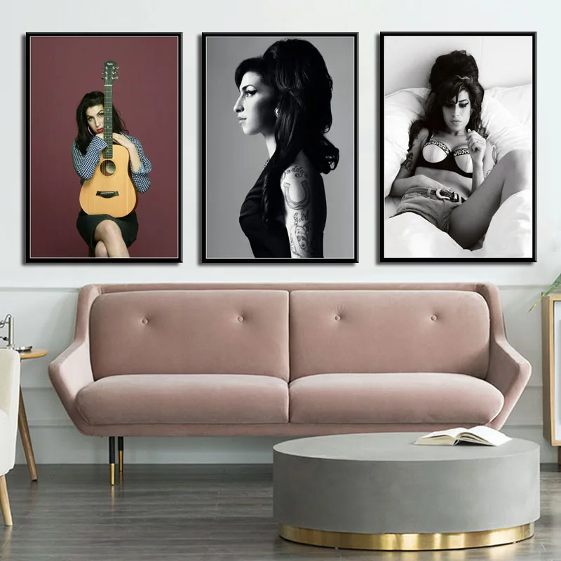 Amy Winehouse музыка певица звезда поп арт Картина Шелковый Холст постер Настенный