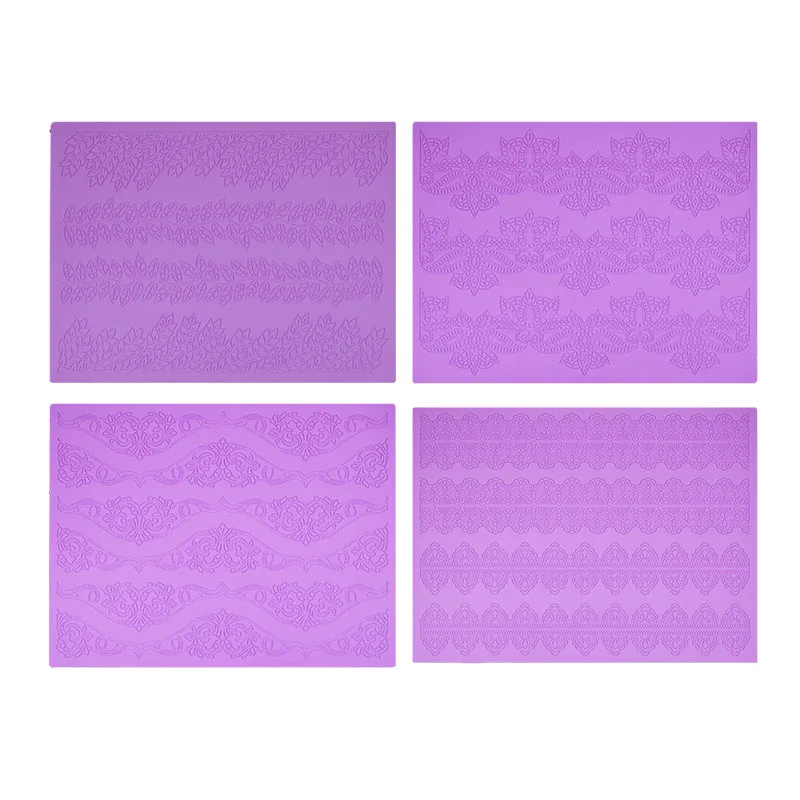 Люк продукты большой Размер 4 полосы листья Силиконовые Инструменты для укладки