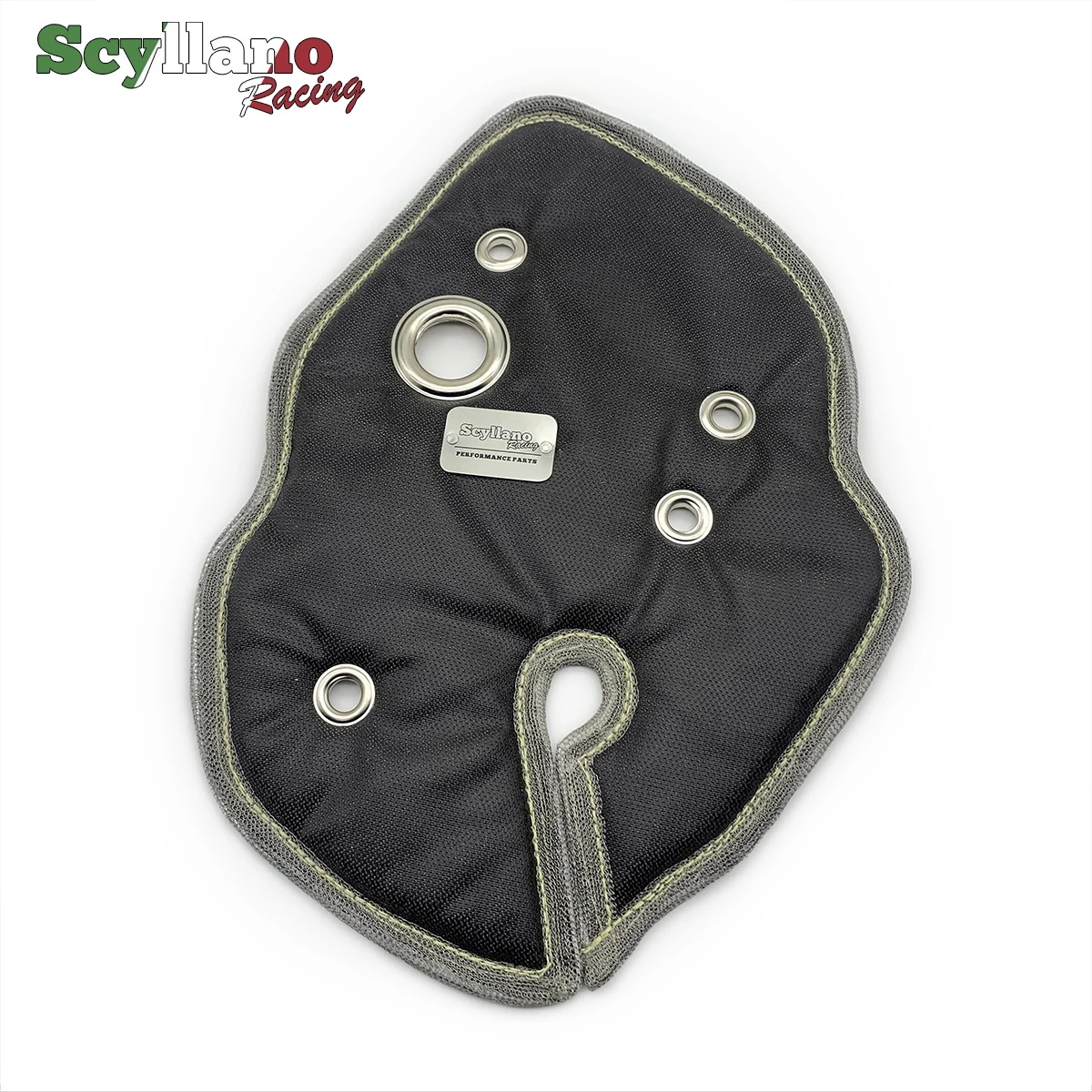 Базальтовое/серебристое/красное турбо покрывало из волокна для Fiat Abarth 124 Spider