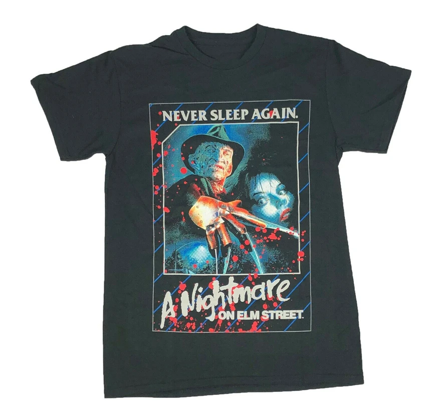 Кошмар на Elm Street Freddy Kreuger никогда не спите снова фильм Мужская футболка новый