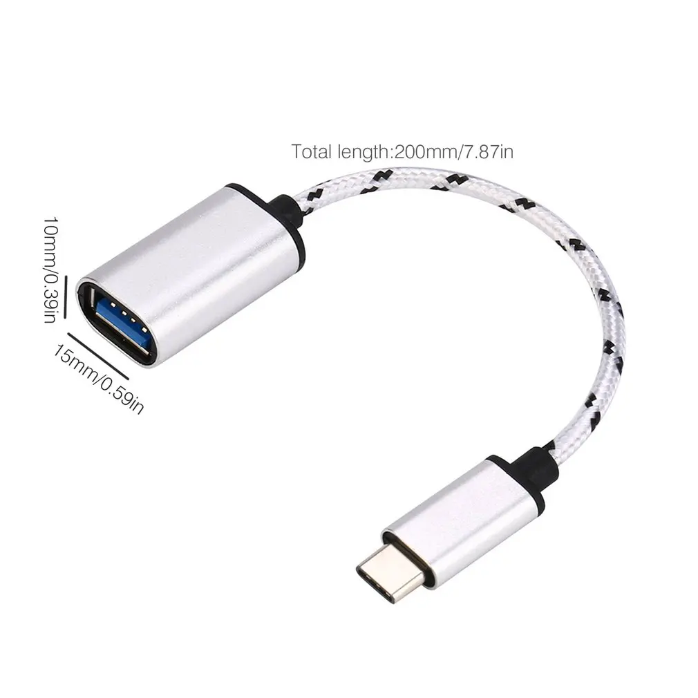 

USB C Male To USB Type A Female Adapter Sync Data Hub OTG Function Converter Fast Charging Data Cable Cord