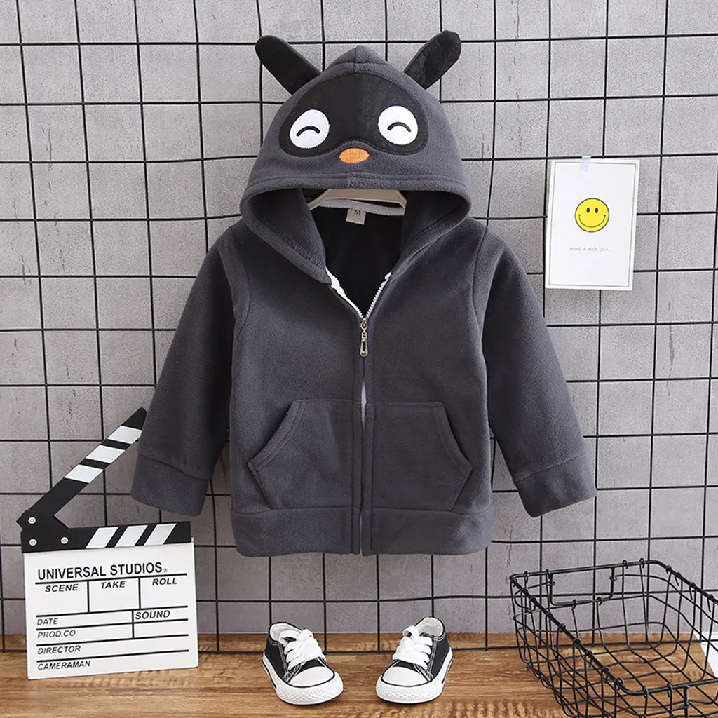 Пуловер с капюшоном и объемным рисунком для маленьких мальчиков девочек