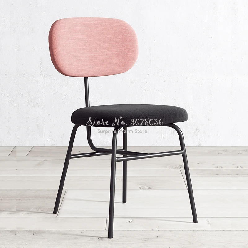 

Nordic Modern Dining Chair Casual Backrest Office Chair Home Restaurant Hotel Dining Chair Carbon Steel Designer Chair