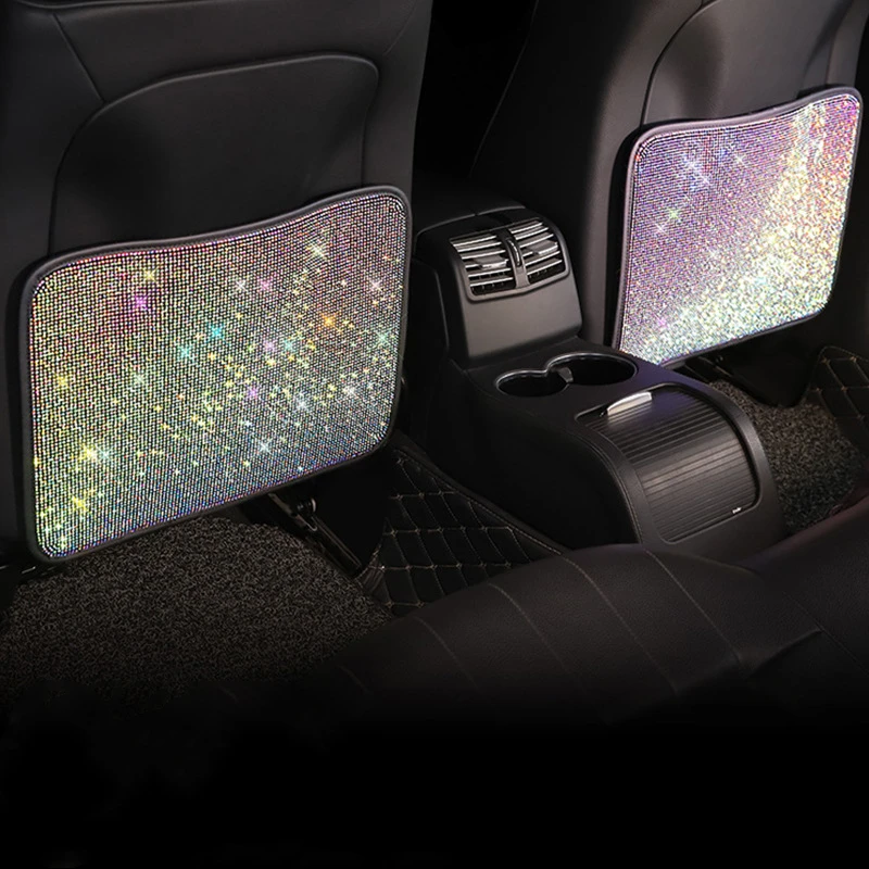 

Car Seat Back Anti-kick Pad Protective Cushion Universal Hot Drill Seat Cushion Creative Fashion Drill Car Stickers