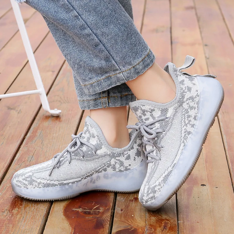 B &amp G Flyknit/детская обувь Сетчатая дышащая детская для девочек Мягкие кроссовки
