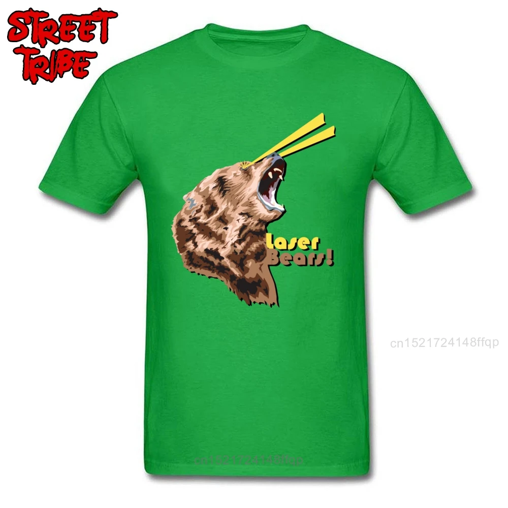Футболка с лазерными мишками 100% хлопок Мужская футболка одежда для сумасшедших