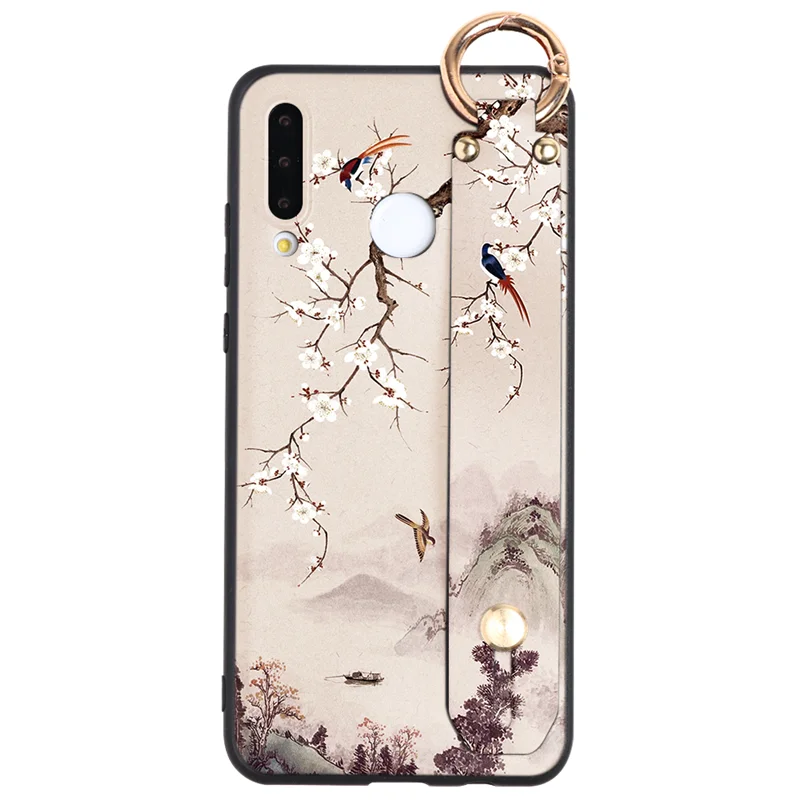 Чехол с ремешком на запястье для Huawei P40 Pro + P30 P20 P10 P9 P8 Lite P Smart Z Honor 30S Y6 Y7 Y9 Prime 2019 2018