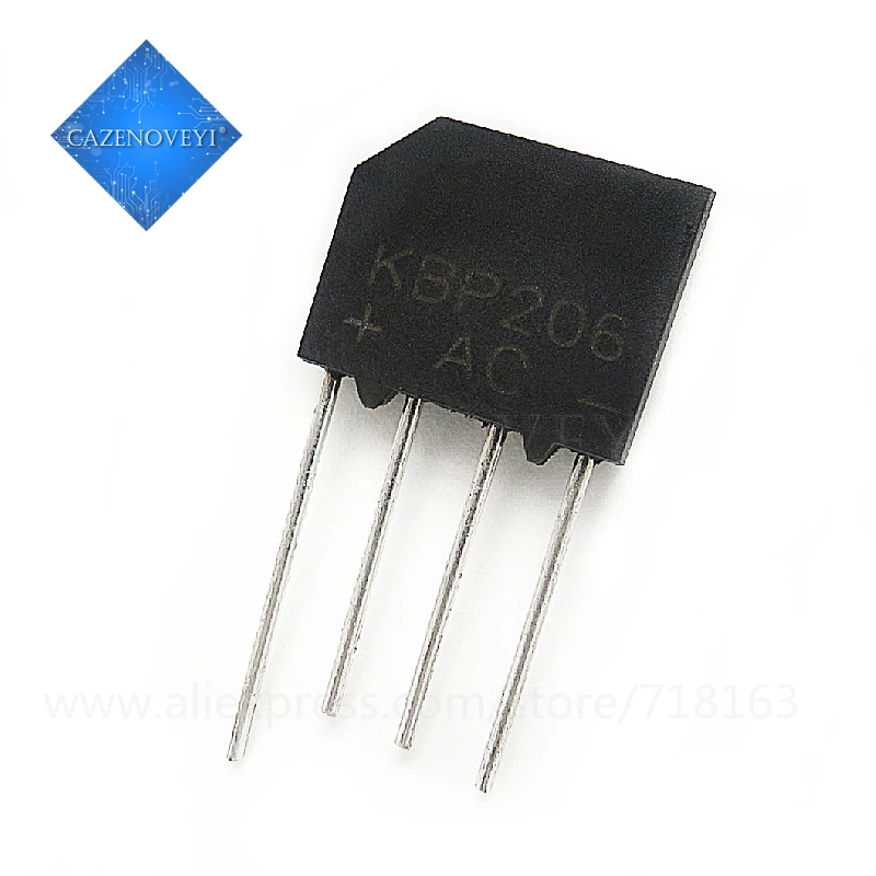 

10pcs/lot KBP206G KBP206 DIP-4 2A 600V In Stock