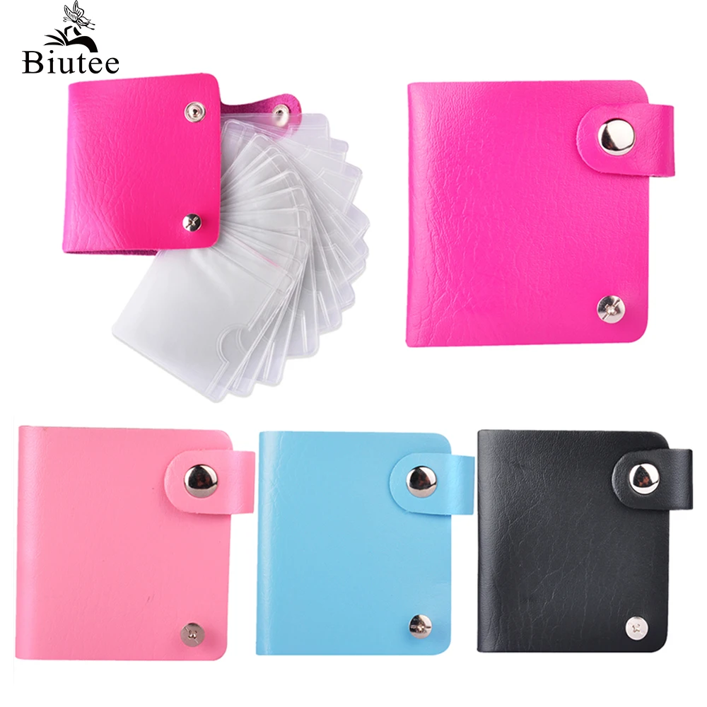 

Biutee Color Nail Stamping Plates Storage Bag Nail Tools Stamp Manicure Durable PU Leather with Holder Album Storage