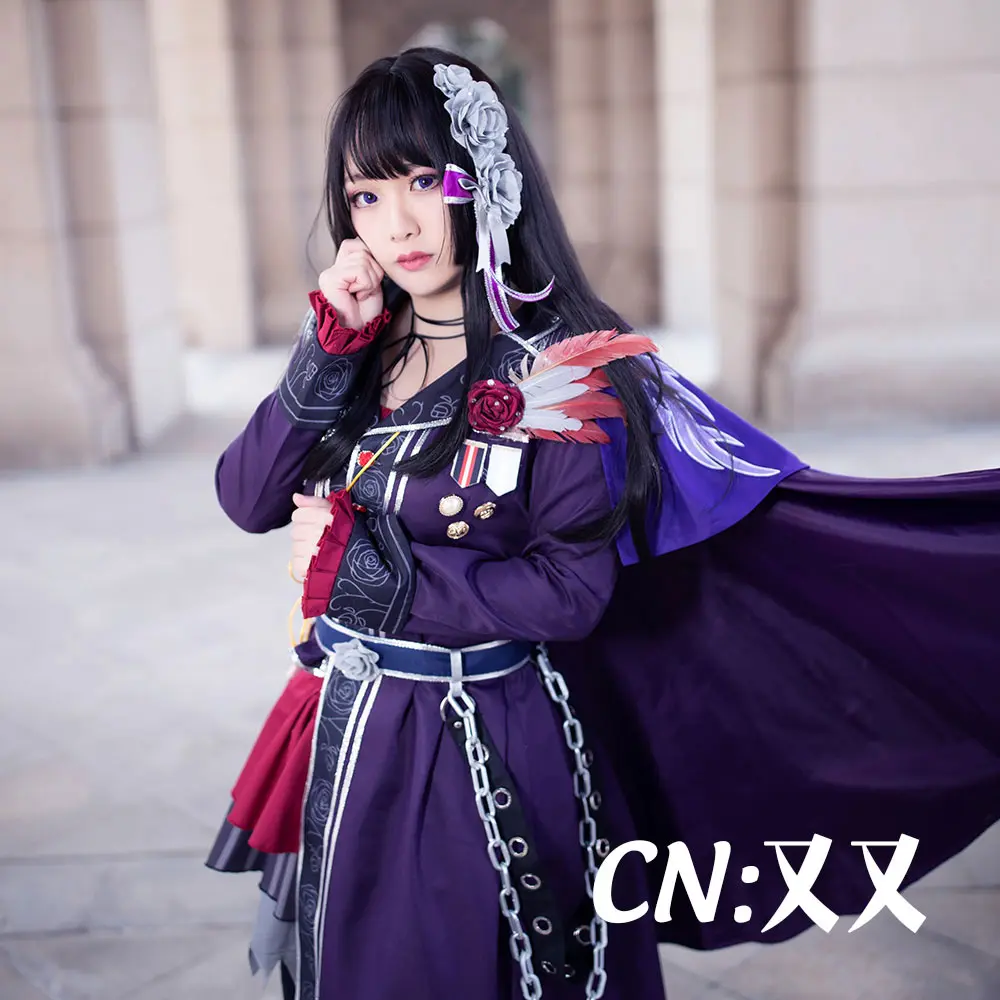 Bang Dream! Shirokane Rinko Roselia 3-й живой Косплей Костюм Аниме платья Рождество Хэллоуин