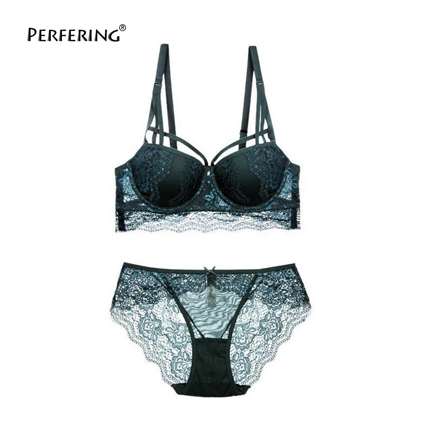 Perfering/новые модные комплекты бюстгальтеров с пуш ап французское кружевное