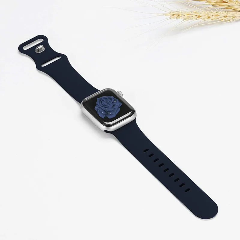

Ремешок силиконовый спортивный для Apple Watch 6 44 мм 40 мм, браслет для iWatch SE Series 6 5 4 3 2 1 Apple Watch 3 42 мм 38 мм