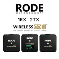 rode wireless go ii wireless microphone dual channel rx 2tx 200m transmission mic for smartphon for dslr camera for studio inter