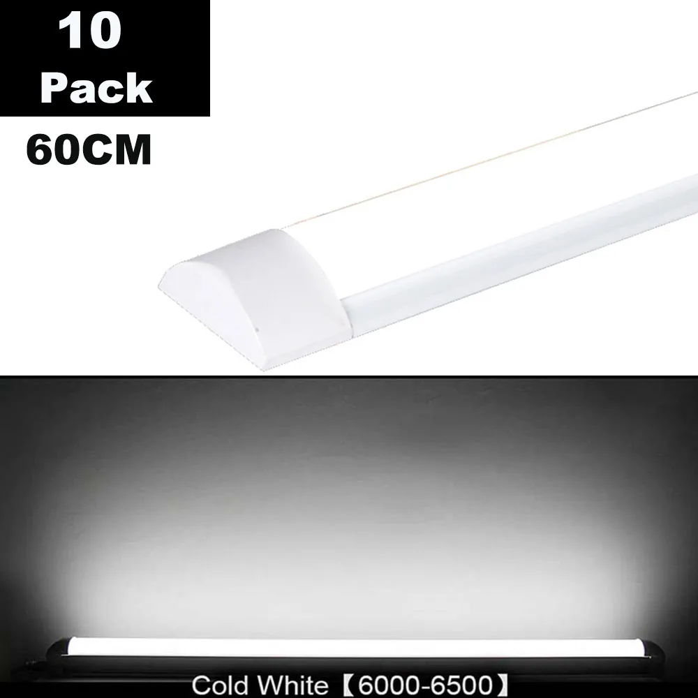10pc 60CM 6000K 10 шт. светодиодный светильник для очистки ламповый светильник s 0,6 м 0,9 м 1,2 м AC85-265V светодиодный светильник для очистки лампочек для внутреннего дома Пылезащитная противотуманная панель 30 Вт 40 Вт - Испускаемый цвет: 10pc 60CM 6000K