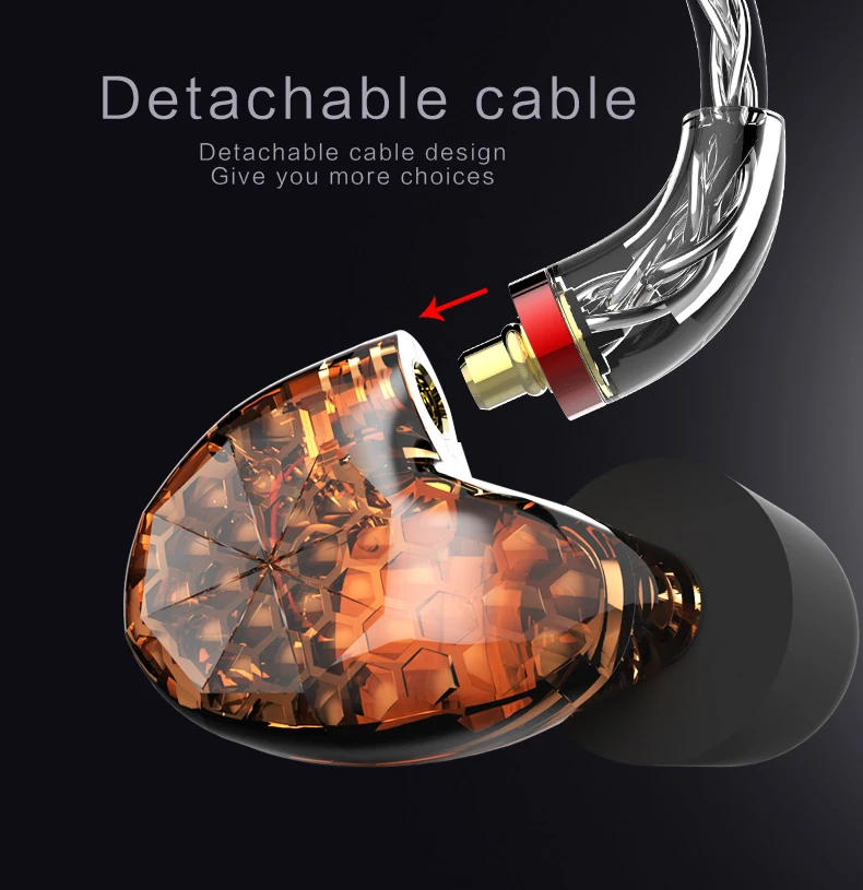 Наушники AUDIOSENSE T180 PRO Knowles одиночные BA IEM съемные MMCX 8 нитей 19 ядер SCX провод HiFi сбалансированные арматурные наушники