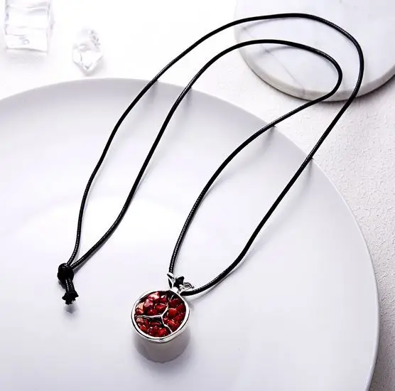 Ladies Necklace Pomegranate Pendant Long First Love Fruit Sweater Chain jewelry necklace | Украшения и аксессуары