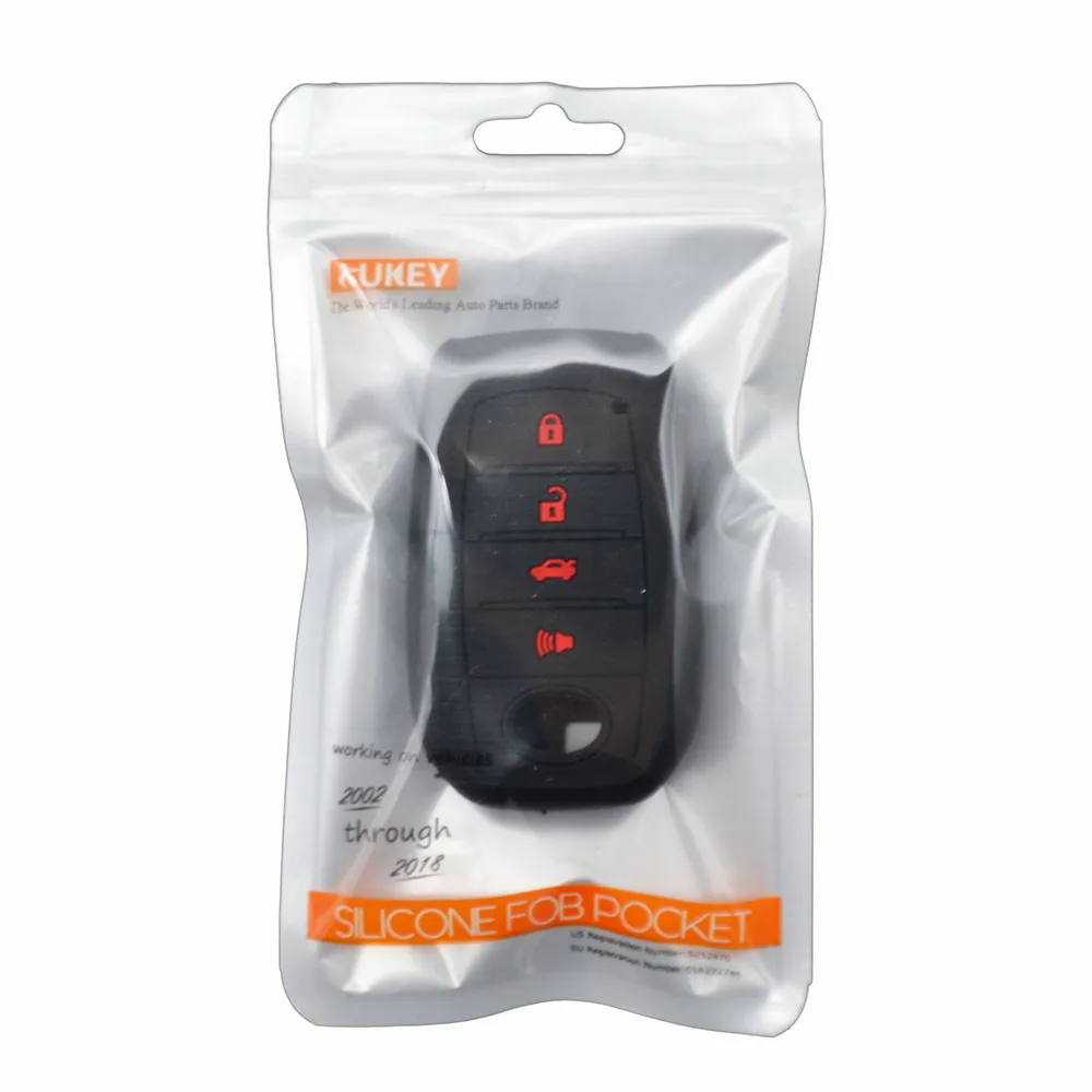 Силиконовый чехол для автомобильного ключа с 4 кнопками Toyota Fortuner Rav4 Highlander Land Cruiser