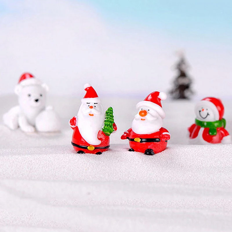 

Santa Claus Snowman DIY Miniature Figurine Xmas Garden Decor Micro Landscape
