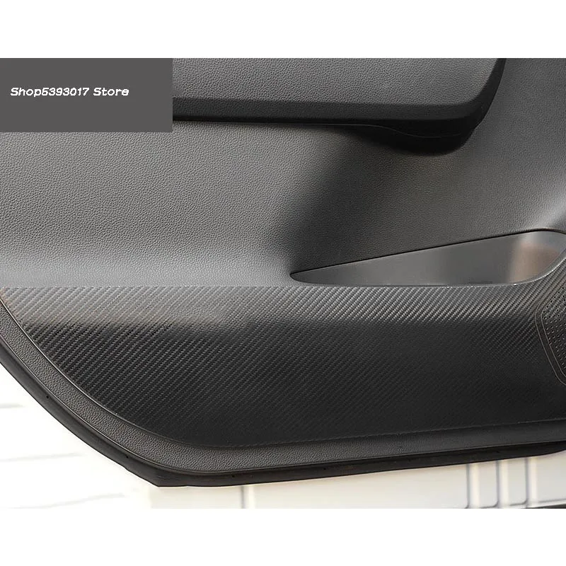 

For Toyota RAV4 RAV-4 2019 2020 2021 Car Door Anti-Kick Pad Carbon Fiber Door Protection Film Stickers Car Accessories