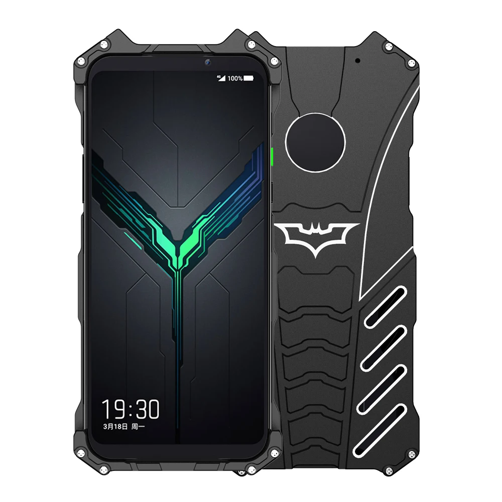 Роскошный Алюминиевый Чехол с Бэтменом для Xiaomi Black shark 2 Pro helo 9 SE 8 Lite A3 бампер Броня