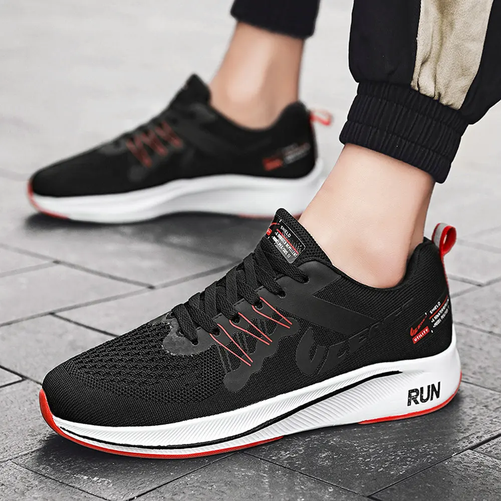 

Newbeads Men's Running Sneakers Fashion Summer Breathable Non-Slip Mesh Lace-Up Lightweight Casual Walking Sport Shoes Big Size