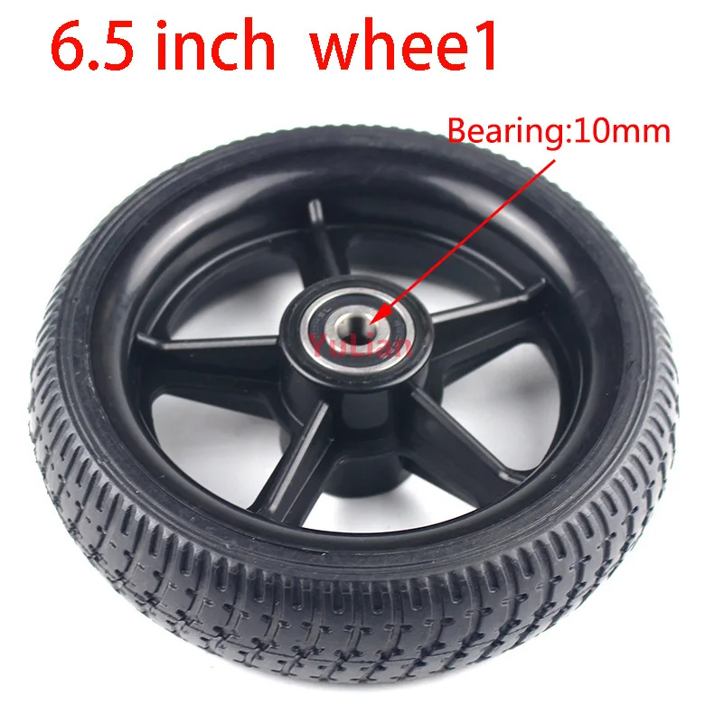 6 5 дюймовое твердое колесо с пластиковым ступицей/ободом для электрического