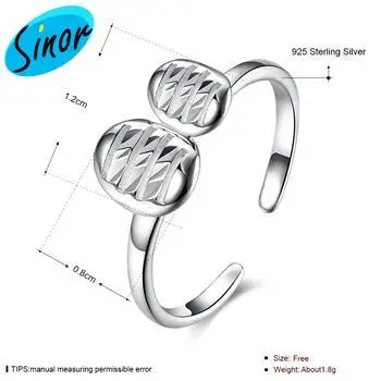 925 пробы с серебряным листом Открытое кольцо оптовая продажа напрямую фабрики