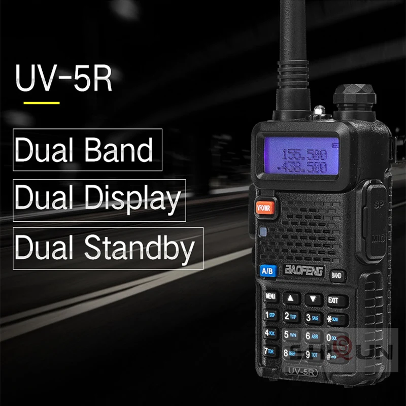 2 шт. 5 Вт/8 Вт UV 5R иди и болтай Walkie Talkie “иди УФ мощный Секс Ham CB радио станция UV5R Dual Band