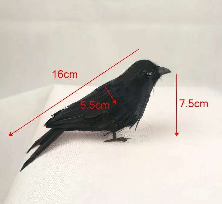 4 шт. Искусственные Птицы черный ворон фигурки ворона пернатая птица для