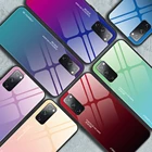 Чехол из градиентного стекла для Samsung Galaxy S20 Fan Edition FE, закаленная Глянцевая задняя крышка для Galaxy Note 20 Ultra S20 s10e s 10 Lite