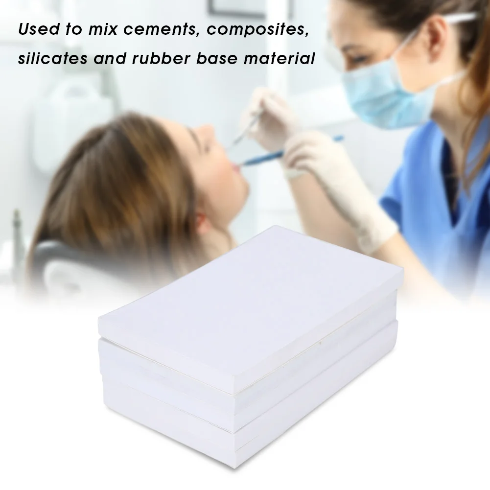 

250 Sheets Disposable Dental Mixing Paper 2 Side Mixed Coated Paper White Composites Silicates Rubber Base Material Easy To Tear