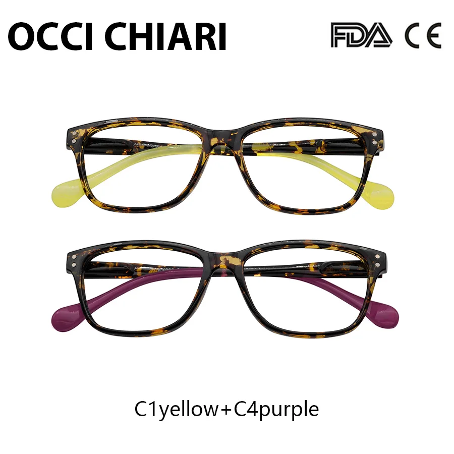 C1yellow C4purple OCCI CHIARI, 2 упаковки, анти-синие блокирующие очки для чтения, женские многофокальные прогрессивные очки+ 1,0+ 1,5+ 2,0+ 2,5+ 3,0+ 3,5 подарок для мамы - Цвет оправы: C1yellow C4purple