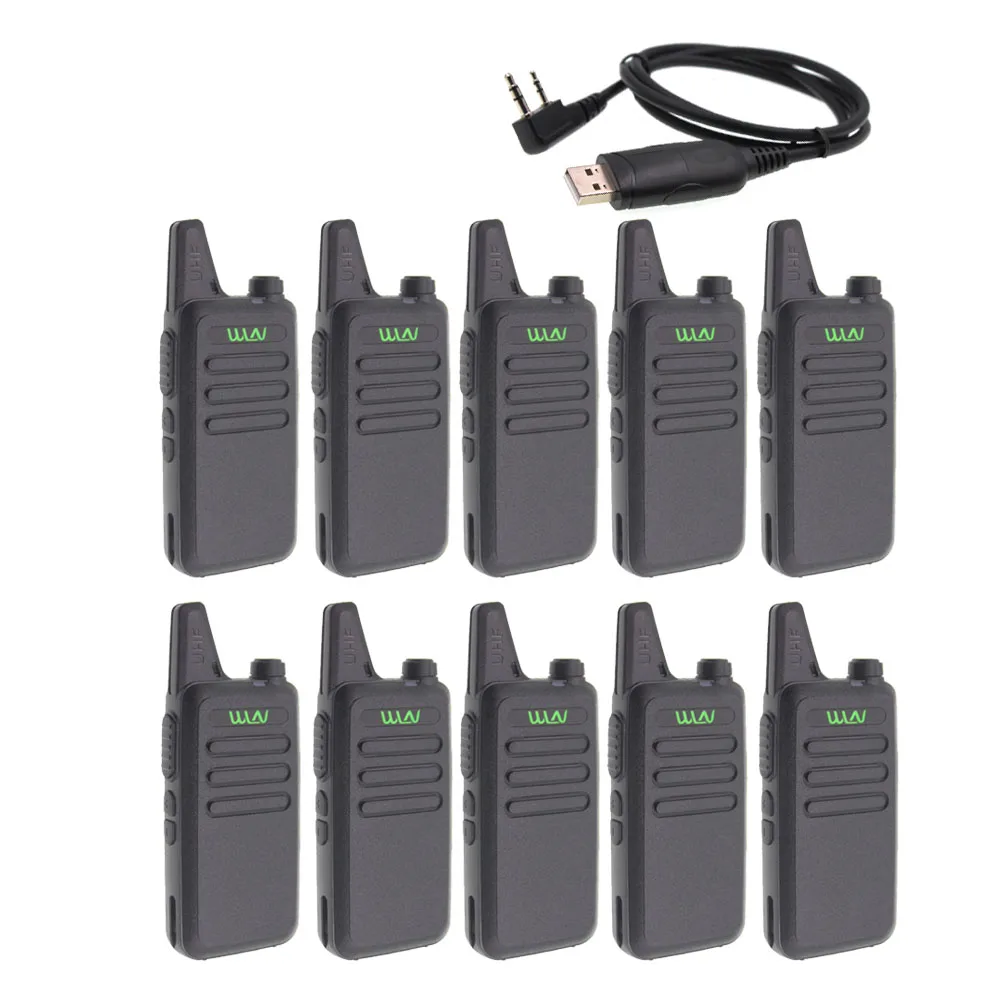 10 шт. WLN KD-C1 мини-рация UHF 400-470 МГц 5 Вт Мощность 16 канальный мини-портативный трансивер лучше, чем BF-888S - Цвет: Black