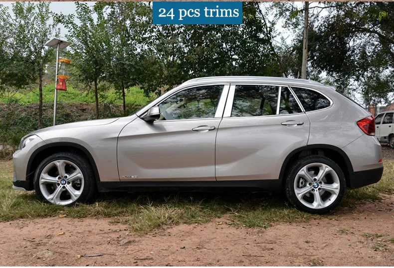 

stainless steel car window trim decoration for bmw x1 2009 2010 2011 2012 2013 2014 2015 2016 E84